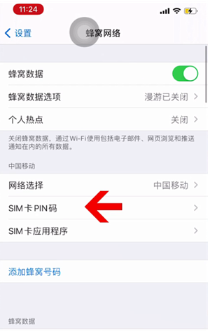 太仆寺苹果14维修网分享如何给iPhone14的SIM卡设置密码 