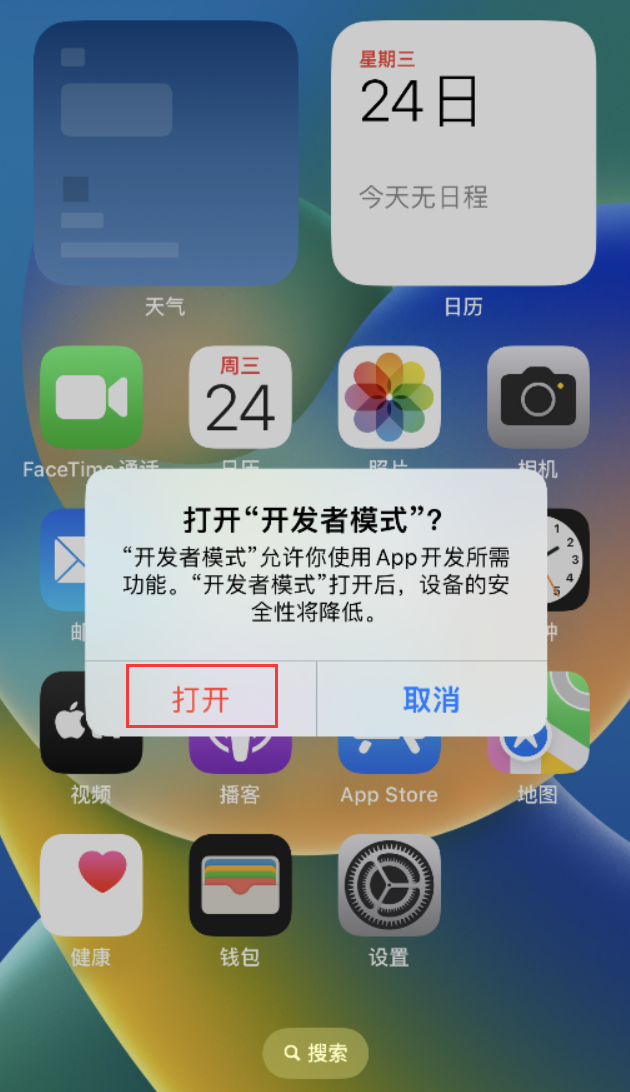 太仆寺苹果手机维修分享如何打开开发者模式 