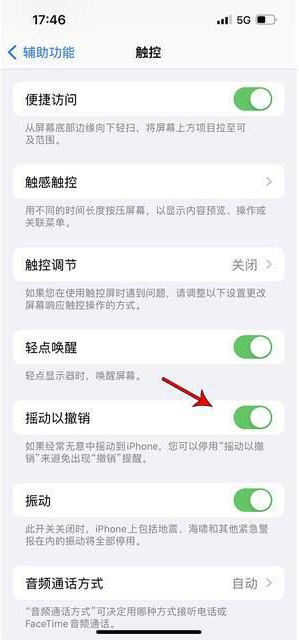 太仆寺苹果手机维修分享iPhone手机如何设置摇一摇删除文字 